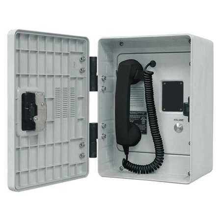 HUBBELL GAI-TRONICS Autodial Telephone, Analog, Gray 257-005