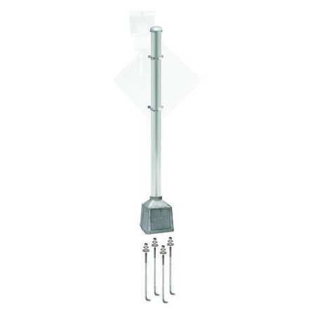 Tapco Sign Post Package for Use in Concrete Unfinished, ft. Heavy Duty Aluminum (Pole) 107889