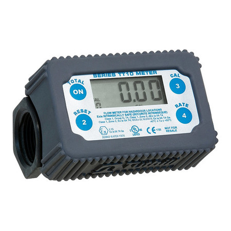 Fill-Rite Flowmeter, For 1" Pipe, FNPT, 2 to 35 gpm TT10PN