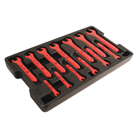 WIHA Insulated Open End Wrench Set, Metric 20196