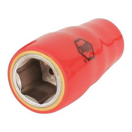 Wiha 1/4 in Drive Insulated Socket 3/8 in, Hex, SAE 31342