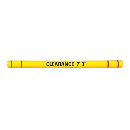 Zoro Select Clearance Bar, 5" O.D., 96" L, Yellow/Red HTGRD4596YR