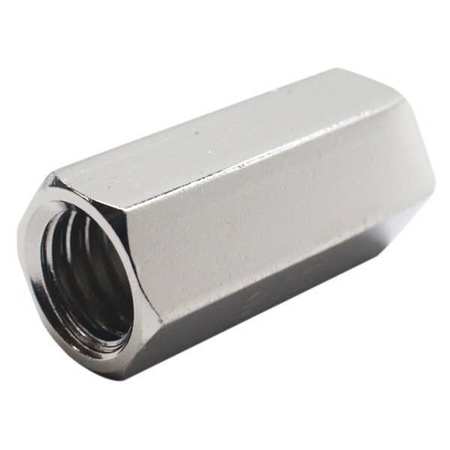 FOREVERBOLT Coupling Nut, M12 x 1.75, Stainless Steel, Not Graded, NL-19, 36 mm Lg, 19 mm Hex Wd FBCPM12P5