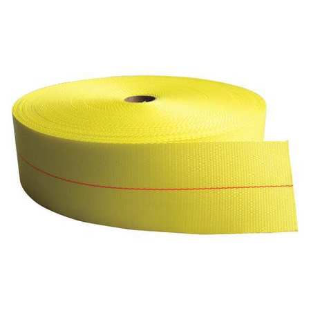 Bulk-Strap Bulk Webbing, Yellow, 150 ft. L, 4" W PE04150PY