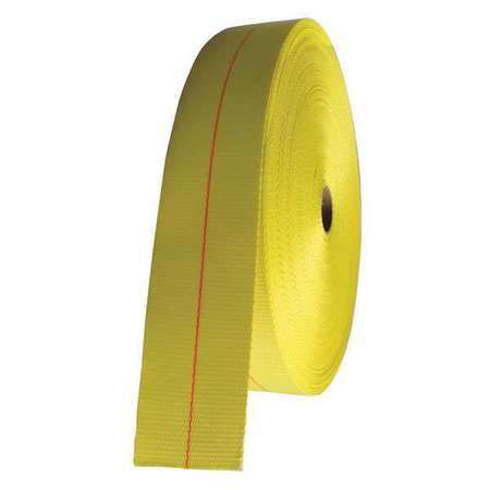 BULK-STRAP Bulk Webbing, Yellow, 150 ft. L, 3" W PE03150PY