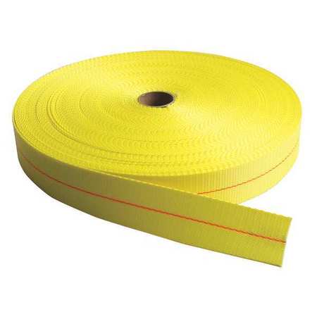 Bulk-Strap Bulk Webbing, Yellow, 150 ft. L, 2" W PE02150PY