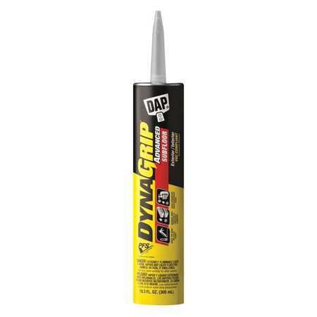 Dap Construction Adhesive, 10.3 oz, Cartridge, Light Tan, PTFE Base 27516