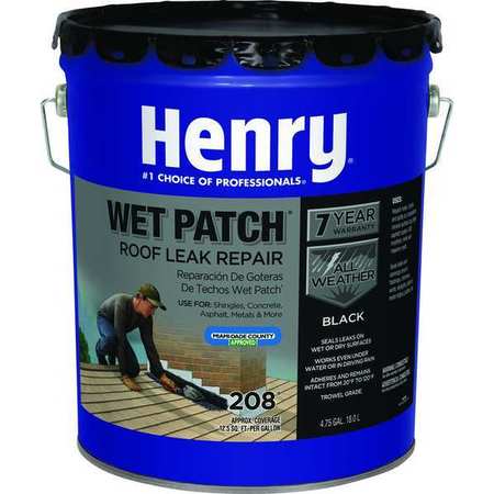 Henry Roof Leak Repair, 5 gal, Pail, Black HE208071