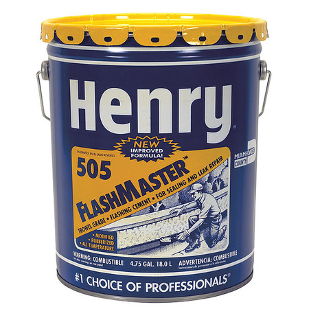 Henry Flashing Cement, 5 gal, Pail, Black HE505571
