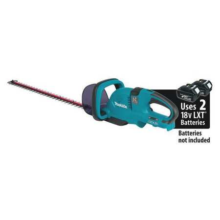 MAKITA Battery-Powered Hedge Trimmer, 25 1/2 in L 18 V 5.0Ah Lithium-ion Electric XHU04Z