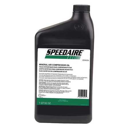 Speedaire Compressor Oil, Bottle, 1 qt., Mineral Oil 53RL89