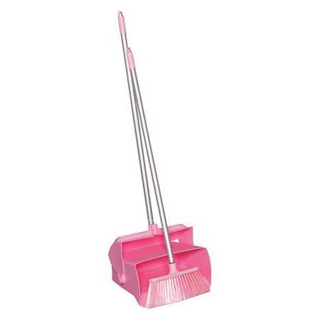 REMCO Lobby Dust Pan and Broom Set, Pink 62501