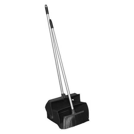 Remco Lobby Dust Pan and Broom Set, Black 62509