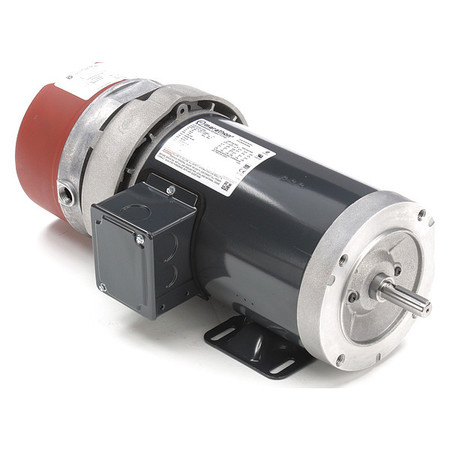 Marathon Motors Brake Motor, 3-Phase, 1 HP, 1725 rpm 056T17F15655