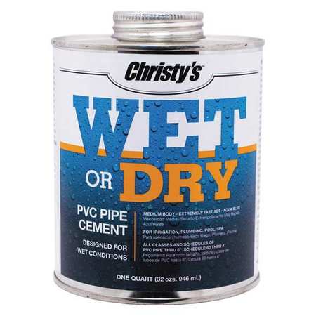 CHRISTYS Pipe Cement, Aqua Blue, 32 oz. RH-WET-QT-12
