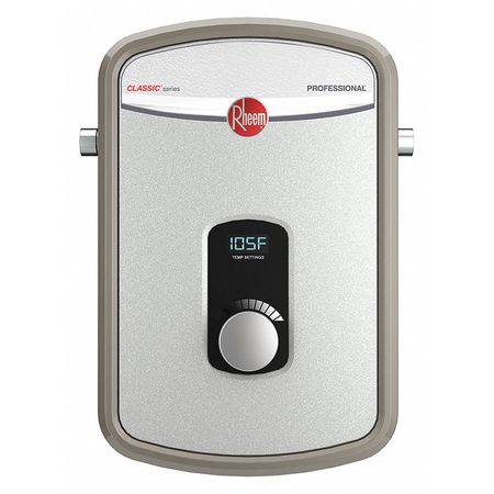 Rheem 208/240 VAC, Both Electric Tankless Water Heater, General Purpose, 59 Degrees to 140 Degrees F RTEX-08