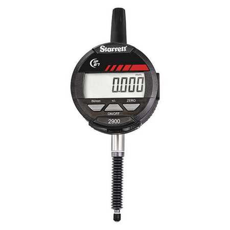 STARRETT Electronic Indicator, 1"/25mm Range 2900-3ME-25