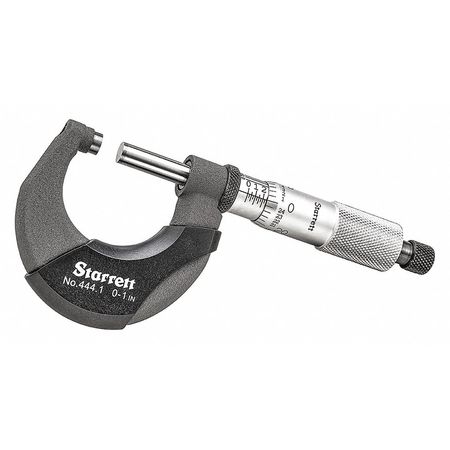 STARRETT Outside Micrometer, 50 to 75mm Range T444.1XRL-1