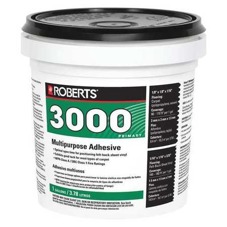 Roberts Adhesive, 3000 Series, Creamy Tan, 1 gal, Pail 3000-1
