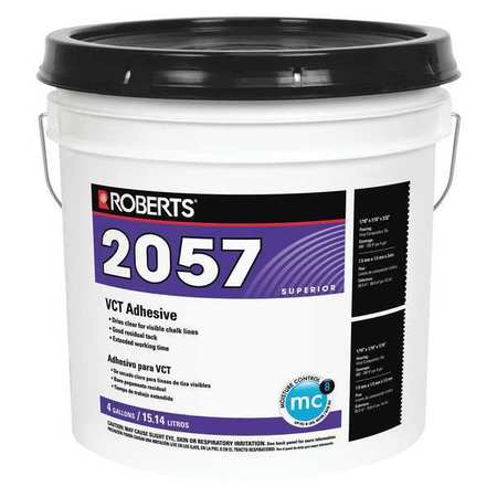 Roberts Tile Adhesive, 2057 Series, Creamy Tan, 4 gal, Pail 2057-4