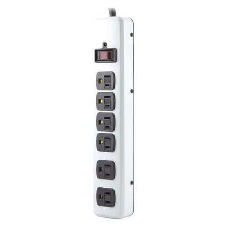 POWER FIRST Outlet Strip, 6 Outlets, Beige, 6 ft. Cord 36864