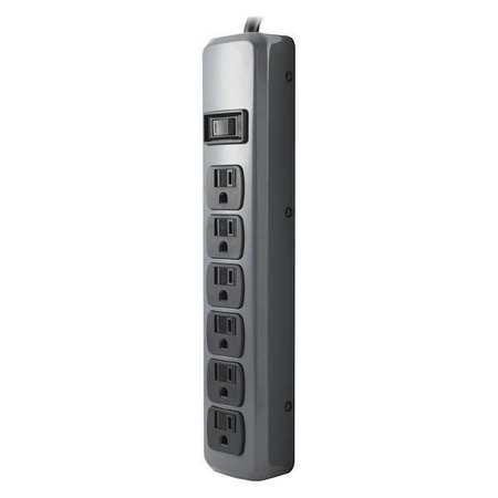 POWER FIRST Outlet Strip, 1 Outlet Row, 6 Outlets 36872