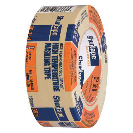 Shurtape Masking Tape, Paper, Tan, 48mm CP 650