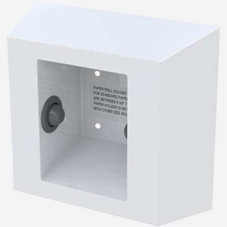 BESTCARE Toilet Paper Holder, White, SS, 10-1/2" L WH1847B