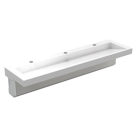 Acorn Controls Bathroom Sink, White, Rectangular, 72"x15" 3803-09-H1-OCC11