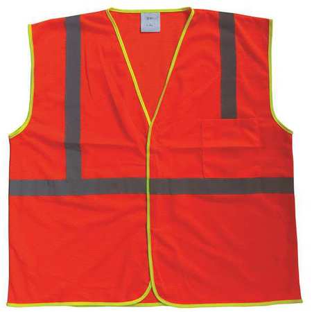 CONDOR U-Block Vest, Class1 Orange/Red, L/XL 53YK36