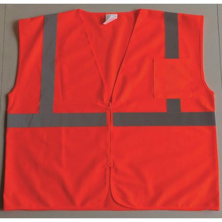 CONDOR U-Block Vest, Class2 Orange/Red, L 53YL34
