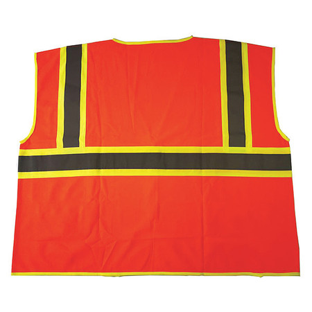 Condor High Visibility Vest, Orange/Red, 4XL 53YM46