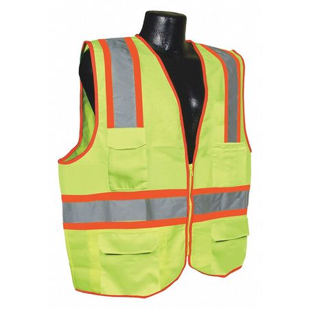 CONDOR High Visibility Vest, Yellow/Green, 2XL 53YM52