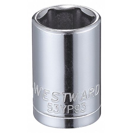 Westward 1/4 in Drive, 10mm Hex Metric Socket, 6 Points 53YP93