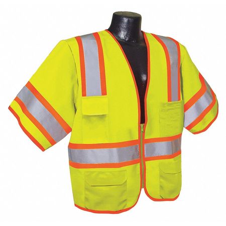 Condor High Visibility Vest, Yellow/Green, XL 53YP45