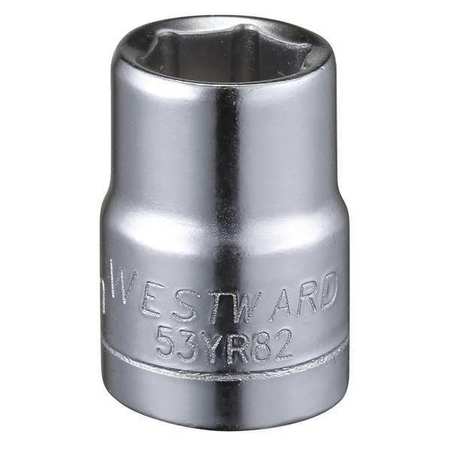 Westward 3/8 in Drive, 10mm Hex Metric Socket, 6 Points 53YR82