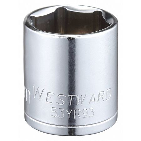 Westward 3/8 in Drive, 21mm Hex Metric Socket, 6 Points 53YR93