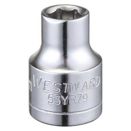Westward 3/8 in Drive, 7mm Hex Metric Socket, 6 Points 53YR79