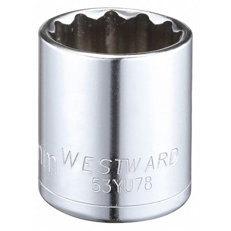 Westward 1/2 in Drive, 27mm Triple Square Metric Socket, 12 Points 53YU78