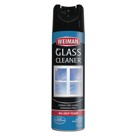 Weiman Liquid Glass Cleaner, 19 oz., Blue, Unscented, Aerosol Can 10