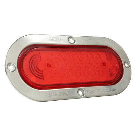 GROTE Stop/Tail/Turn Lamp, Oval, LED, SS 53972