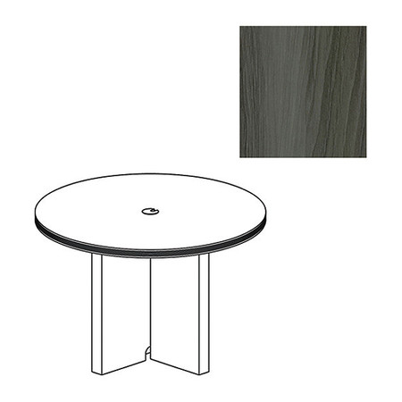 MAYLINE Round Aberdeen Top/Base 42" Round, Gray, 42 X 42 X 29.5, Wood Top, Grey ACTR42LGS