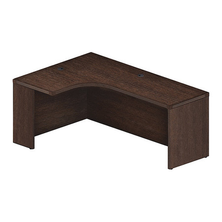 MAYLINE Corner Desk, 48" D, 72" W, 29-1/2" H, Mocha, Furniture Grade MDF (Medium Density Fiberboard) AEC72LLDC