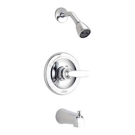 DELTA Faucet, Tub & Shower Tub / Shower Faucet, Chrome, Wall BT13410