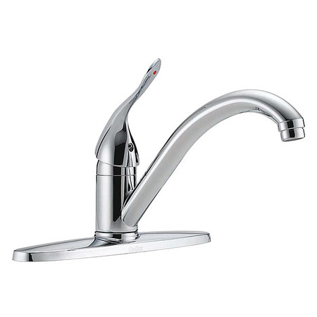 Delta 8" Mount, Commercial 3 Hole HDF 1-Hdl Kitchen Faucet 100LF-HDF CH 100LF-HDF