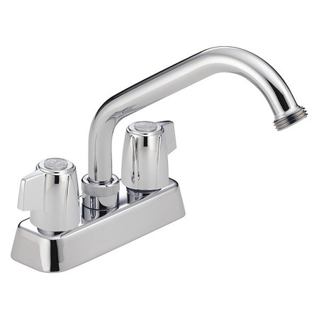 DELTA Dual Handle 4" Mount, 2 or 3-hole 4" installation Hole Laundry Specialty Faucet, Chrome 2131LF