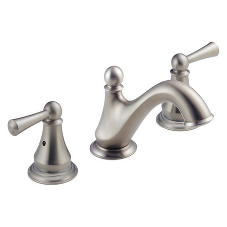 DELTA Dual Handle 6" to 16" Mount, 3-hole 6-16" installation Hole Widespread Lavatory Faucet, Stainless 35999LF-SS