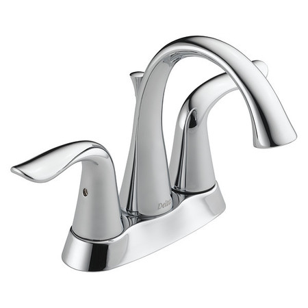 DELTA Dual Handle 4" Mount, 3-hole 4" installation Hole Centerset Lavatory Faucet, Chrome 2538-MPU-DST