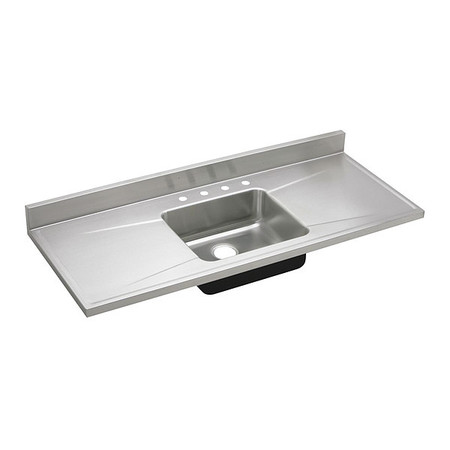 ELKAY Sink, Sink Top Mount, 4 Hole, Lustrous Satin Finish S60194