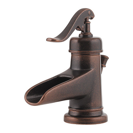 PFISTER Single Handle 1  or 3 Hole Bathroom Faucet, Rustic Bronze LF-042-YP0U